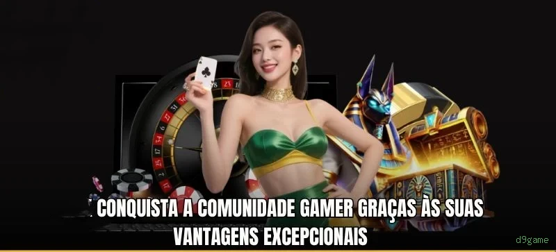 Imagem promocional do cassino online da d9game mostrando jogos ao vivo